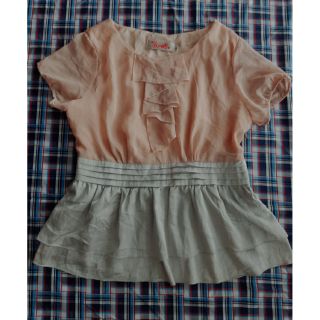 Áo kiểu vải voan phối lụa  siêu đẹp hàng secondhand
Size M