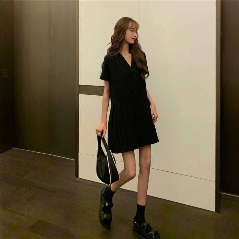 Đầm tay ngắn Xiaozhainv có cổ phong cách cổ điển | BigBuy360 - bigbuy360.vn