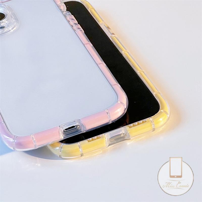 Ốp Điện Thoại Trong Suốt Viền Màu Huỳnh Quang Cho IPhone 7 8 Plus 11 12 13 Pro Max XR X XS Max SE 2020