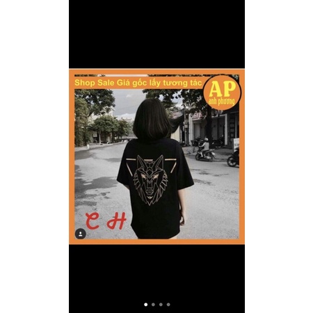 Áo SÓI HADE.SPhông thụng tay lỡ in hình sói vàngform unisex dánh cho cả nam và nữchất cotton mềm mịn