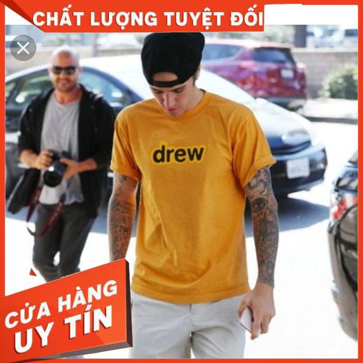 Áo phông nam nữ áo thun tay lỡ form rộng chất cotton co giãn Drew - Áo thun unisex | BigBuy360 - bigbuy360.vn