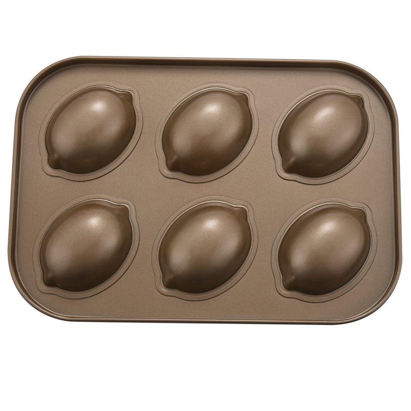 Khuôn Làm Bánh Muffin / Muffin / Tráng Miệng Bằng Thép Carbon Chống Dính Hình Quả Chanh