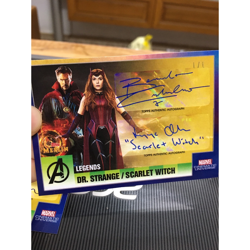 NEW - Set thẻ in chữ ký Bộ Đôi Huyền Thoại Marvel Avengers End Game