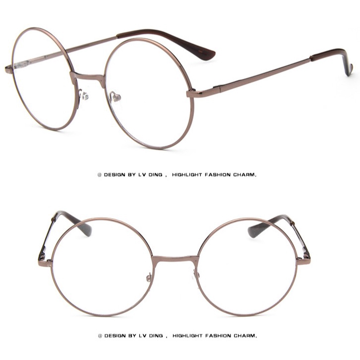 【HENGHA】COD Retro Vintage Round Metal Frame Eyeglasses Myopia Glasses Women/Men