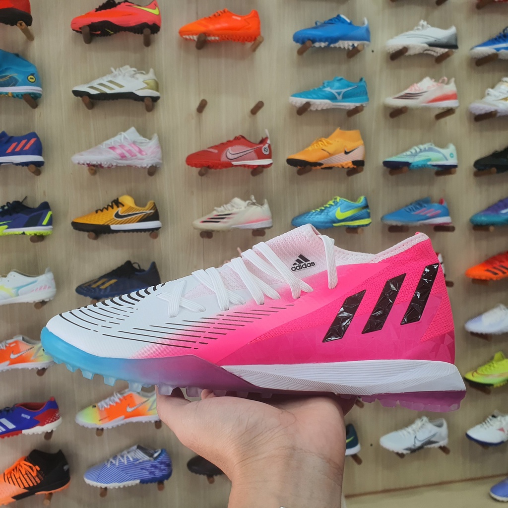 (CÓ BẢO HÀNH) Predator predator edge.3 tf diamond edge Trắng Hồng 2022 BÁN CHẠY NHẤT | Giày Đá Bóng NamPt Sport