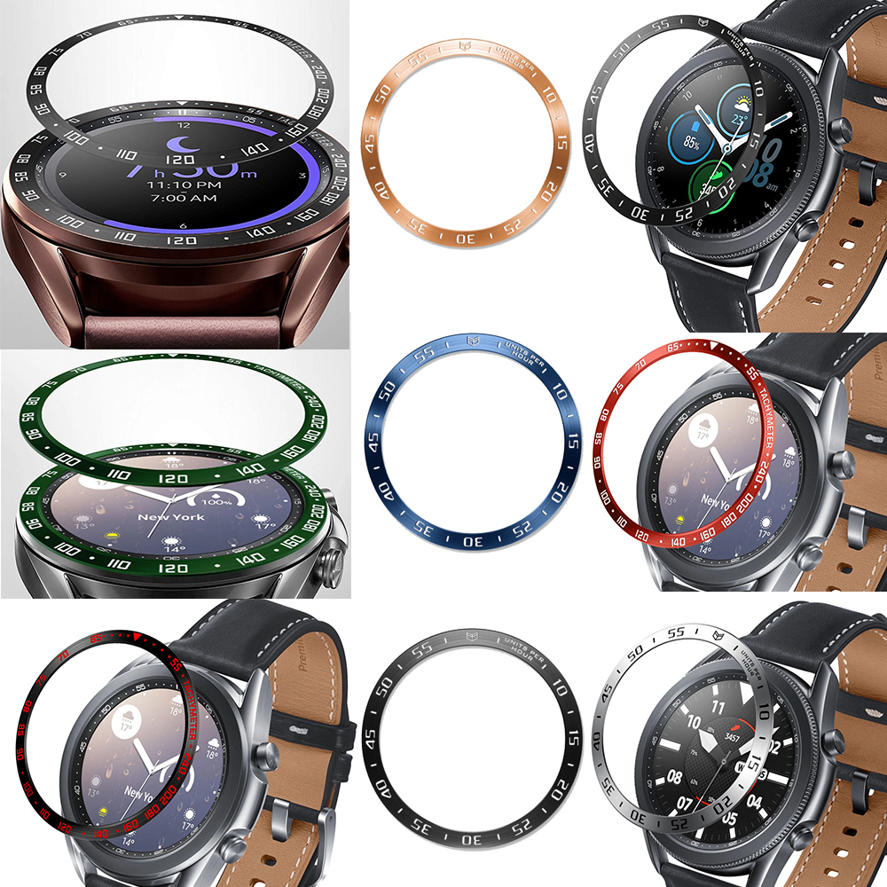 Bezel Ring for Samsung Galaxy watch 3 41mm/45mm Watch Protective Ring Adhesive Cover Stainless Steel Protection