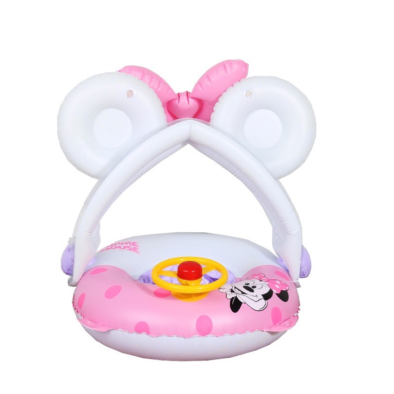 Phao bơi cho bé chống lật xỏ chân có mái hình Mickey 0-4 tuổi SAVAKIDS