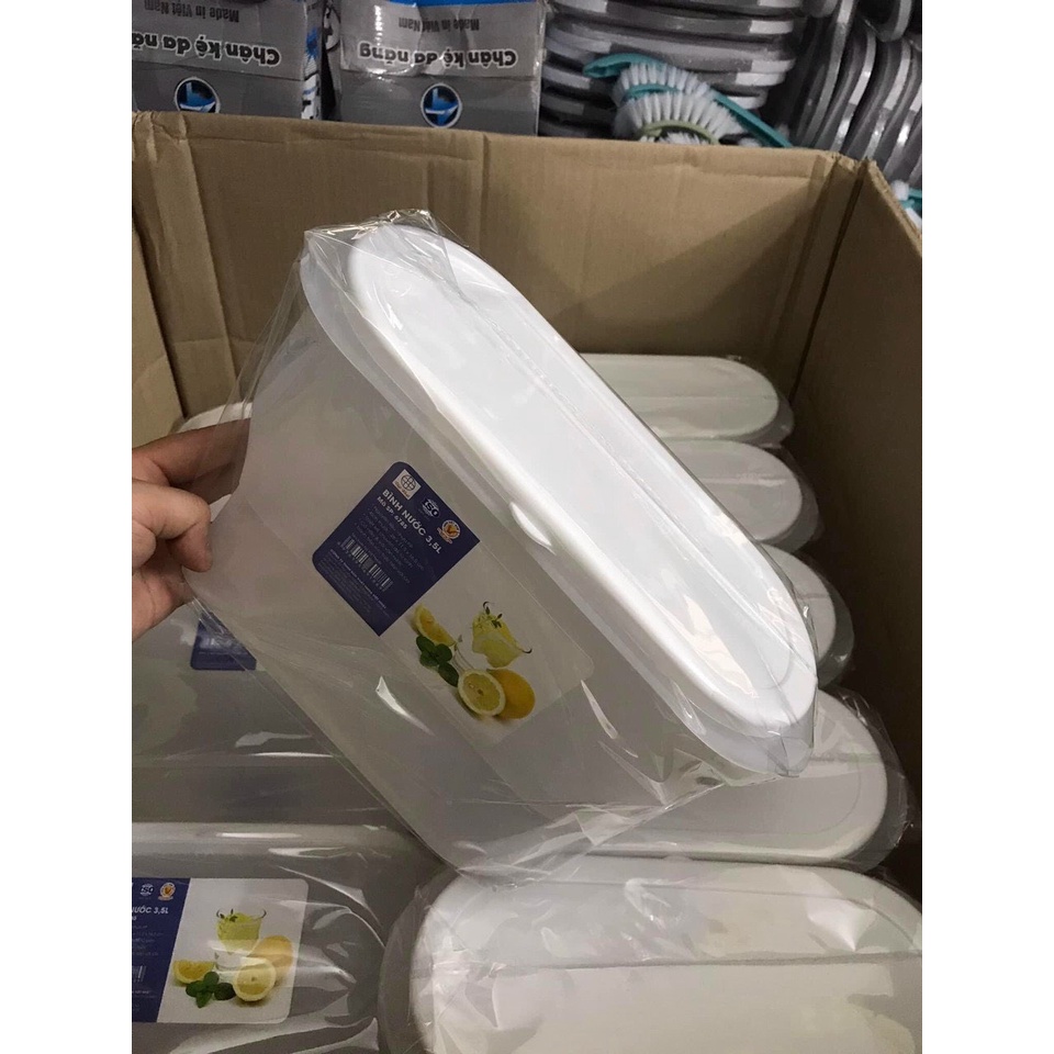 Bình Đựng Nước Để Tủ Lạnh Có Vòi 3.5L Tiện Lợi Chịu Nhiệt Tốt - An Toàn Thân Thiện Với Môi Trường