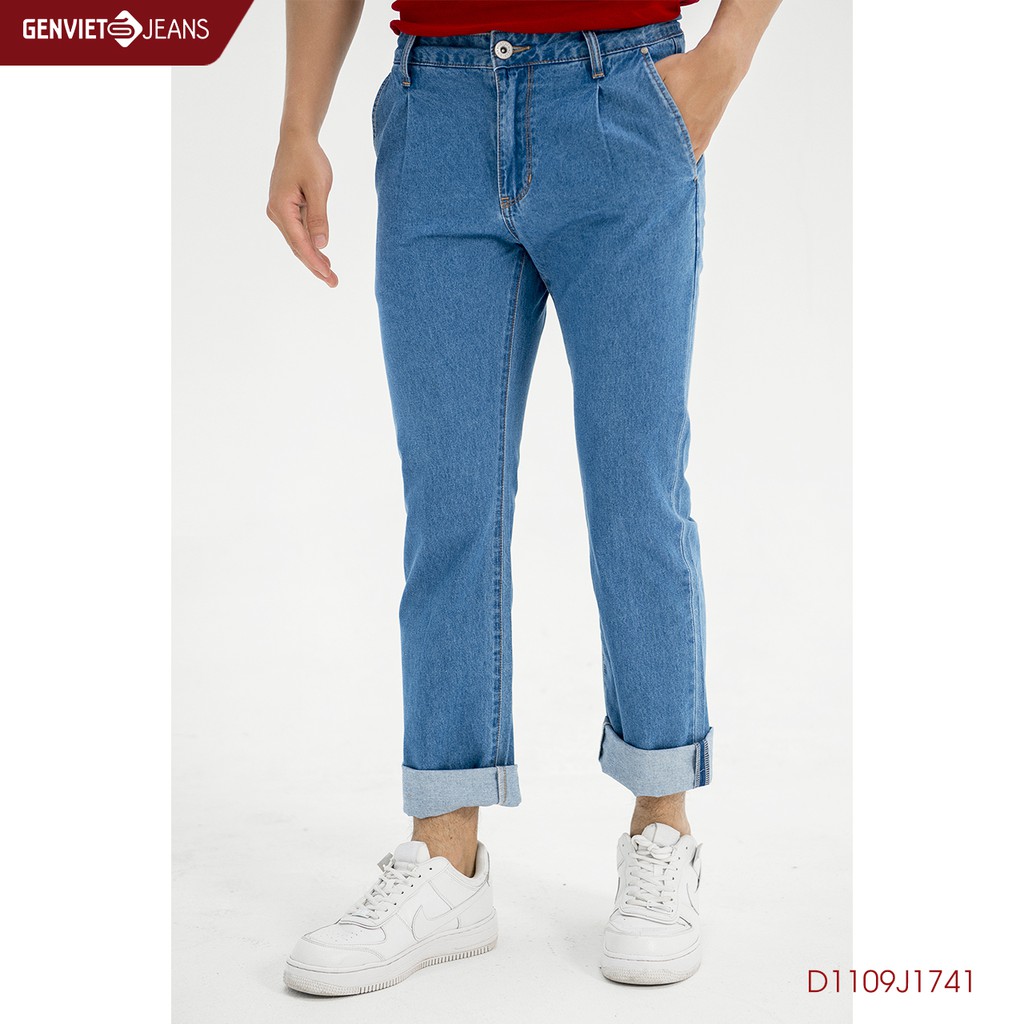 Quần Dài Jeans Nam Form Đứng GENVIET D1109J1741