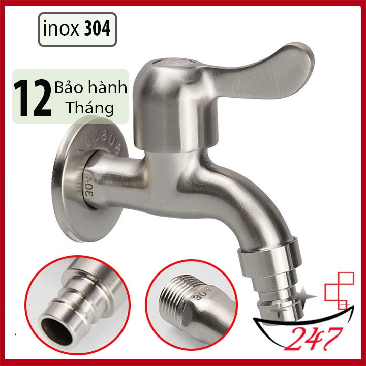 Vòi nước, vòi hồ tay gạt Inox 304 cao cấp xả nước siêu mạnh với thiết kế ưu việt .