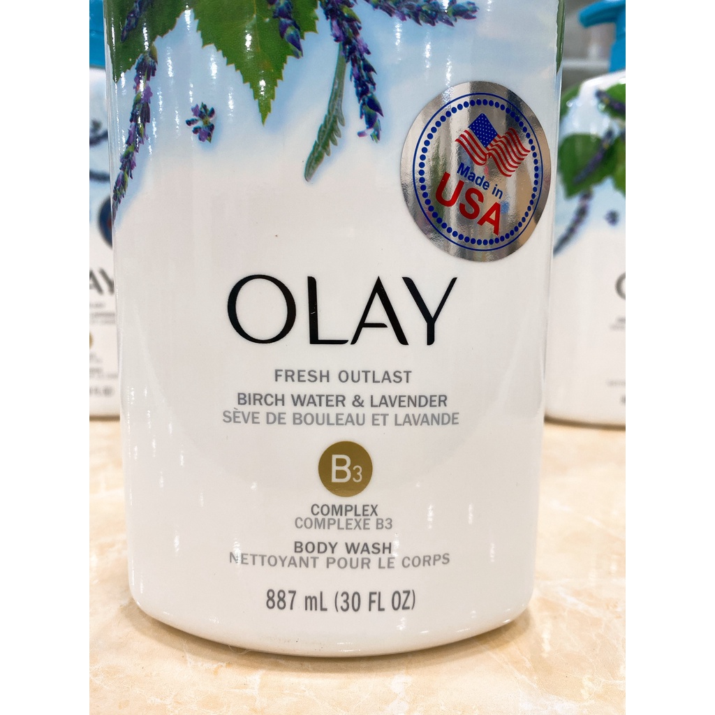 (887ml USA) Sữa tắm Olay Fresh Outlast Body Wash Mẫu Mới 2021