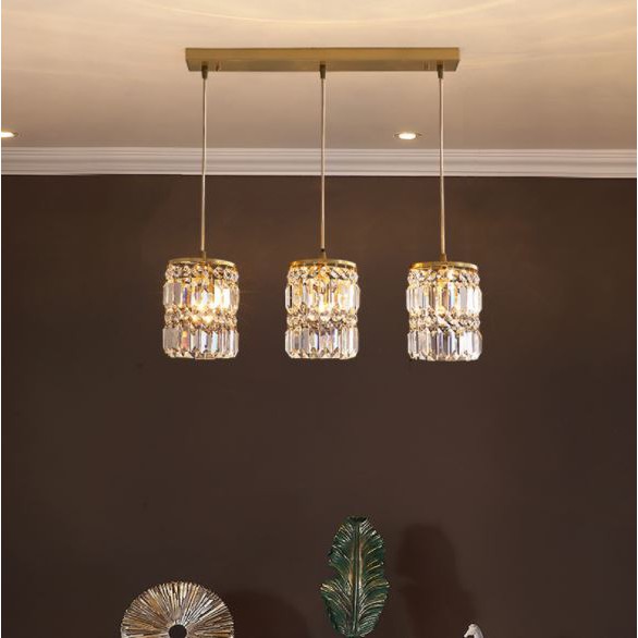 Đèn thả MONSKY LOLER pha lê 2 tầng độc đáo trang trí nhà cửa hiện đại - kèm bóng LED chuyên dụng