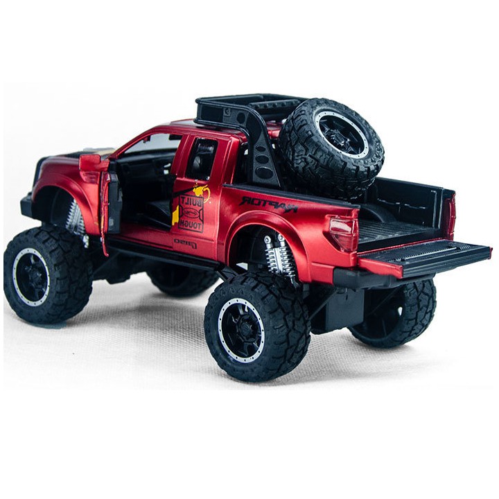 Xe mô hình ô tô bán tải Ford offroad built touch tỉ lệ 1:32 có âm thanh và đèn