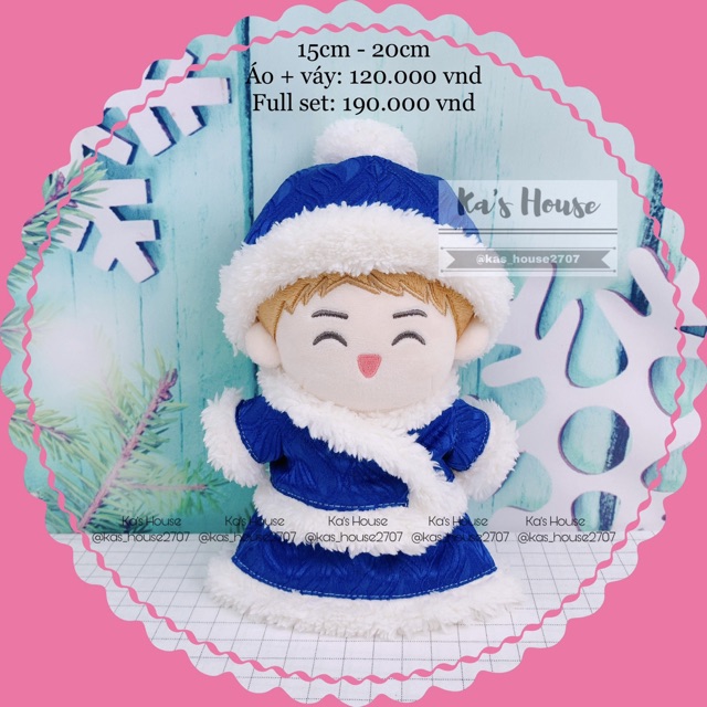 {15cm-20cm} CÓ SẴN - Set thổ cẩm, set áo váy mũ, outfit doll, outfit cho doll