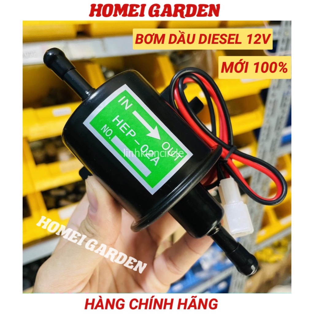 Bơm dầu diesel 12V bơm tự mồi HEP-02A bơm nhiên liệu xăng bơm dầu 80 - 100 lít một giờ - D0110