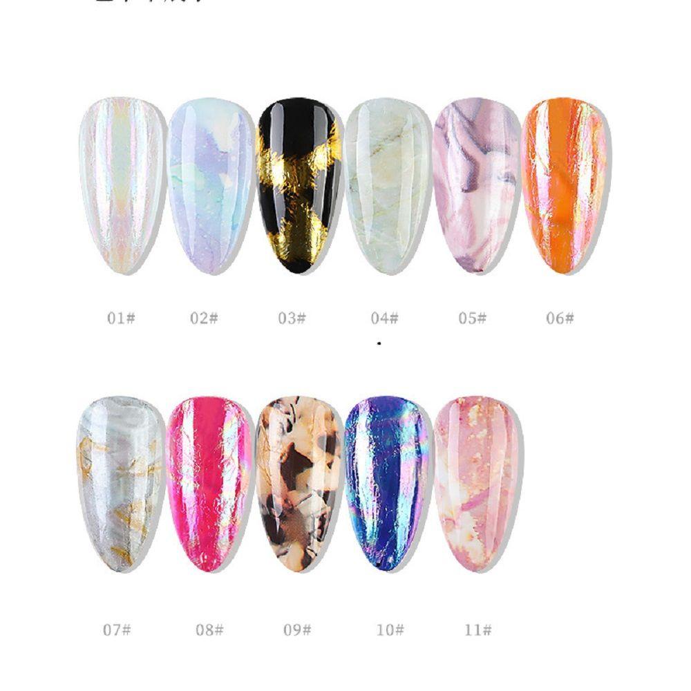 FUTURE 1 Box Unique Nail Art Paper Retro Pink Blue Foils Paper Decoration Sticker Beauty Water Slide Adehesive Starry sky Tools Marble Series Nail Art Transfer Sticker