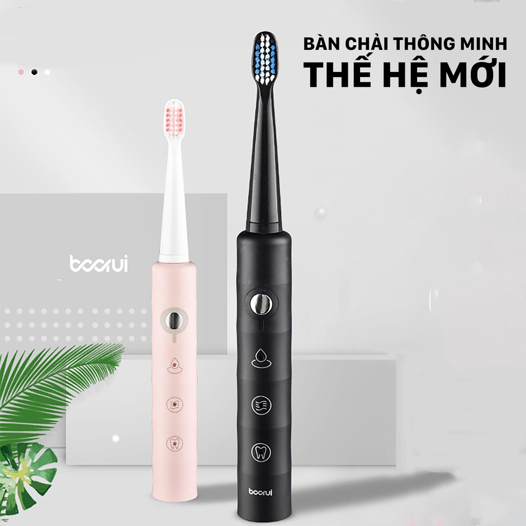 Bàn Chải Điện Clean Sonic CTFAST: 3 Chế Độ Đánh Răng, Tặng Kèm 3 Đầu Bàn Chải, Chống Nước IPX7, Sạc Nhanh USB