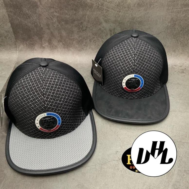 Mũ Hiphop Cao Cấp Lưới Mạc Tròn Full Tem GC khoá Nút Cao Cấp Nam Nữ