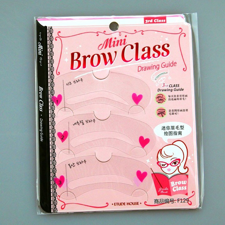 Khuôn kẻ lông mày Etude House Brow Class Bộ 3 miếng hỗ trợ kẻ mi