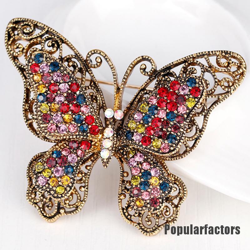 Ghim Cài Áo Hình Bướm Đính Đá Thời Trang