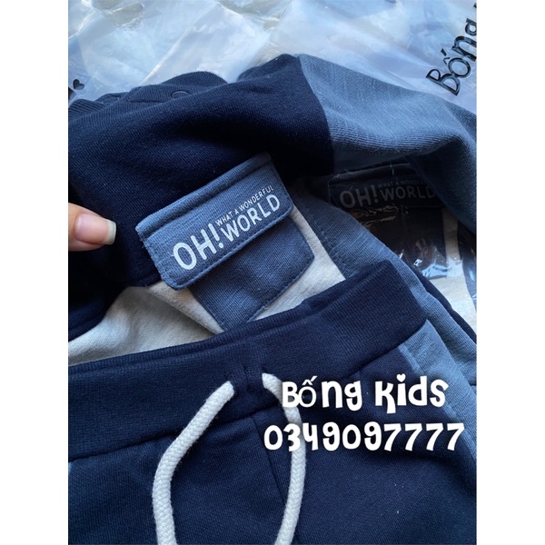 Bộ Nỉ Bé Trai Phối Màu Túi OH! PR