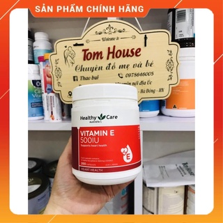 Healthy Care vitamin E - hộp 200 viên 500IU- viên uống đẹp da, hỗ trợ sức khỏe tim mạch #TomStore19