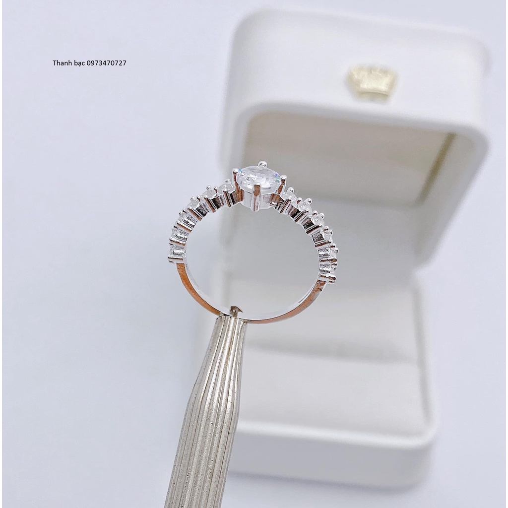 Nhẫn nữ - nhẫn bạc ta nữ - đính đá kiểu dáng mới - phụ kiện thời trang