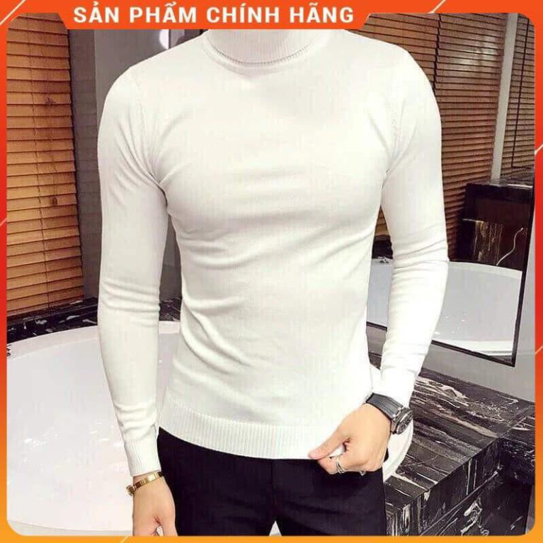(CHẤT LEN XỊN) Áo len nam - áo len cổ lọ nam màu nâu, chất len lông cừu cao cấp AL11, kiểu dáng hàn quốc mẫu mới 2020