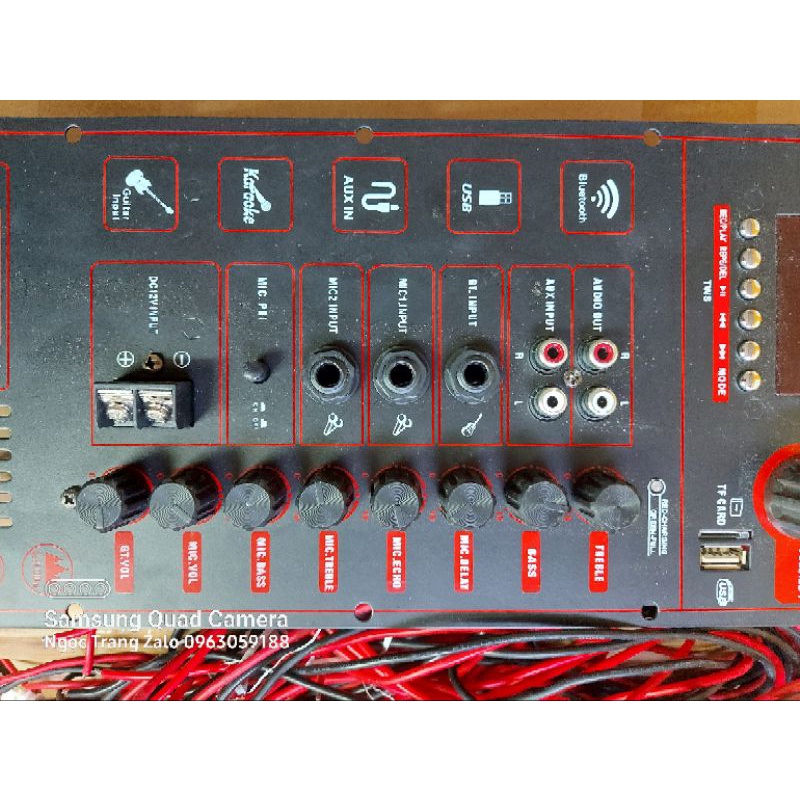 Mạch Loa Kéo Phiên Bản Chuyên Bass 30-40/ Coil 51 Củ 140 Cực Hay Kèm 2 Tay Micro Khômg Dây