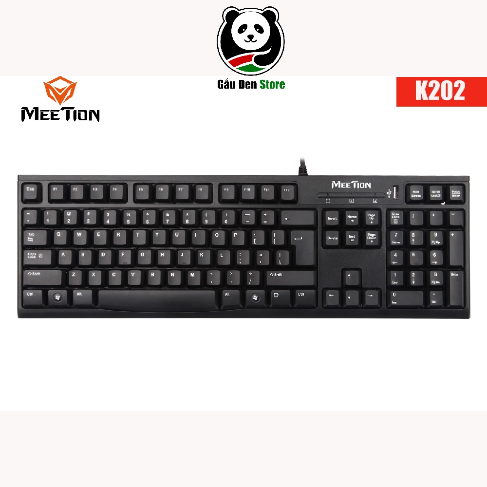 (Siêu Rẻ) Bộ bàn phím chuột văn phòng Meetion K202 - M361 có dây USB