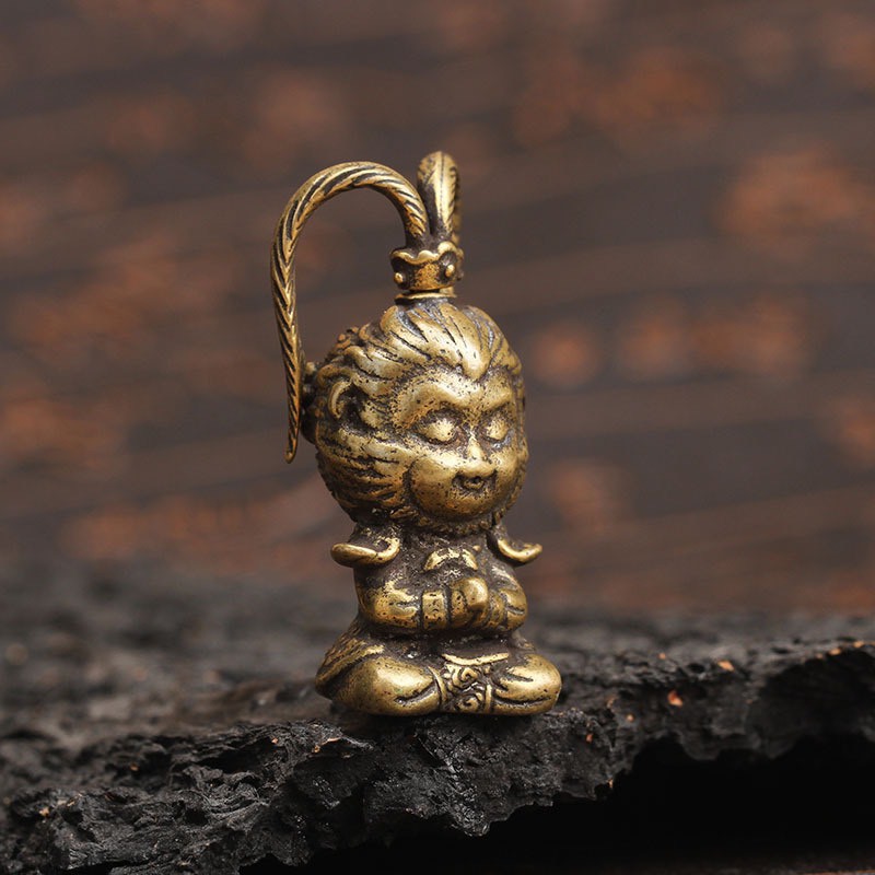 Tượng đồng mini phong thủy tôn ngộ không tề thiên đại thánh mỹ hầu vương trang trí nhà cửa