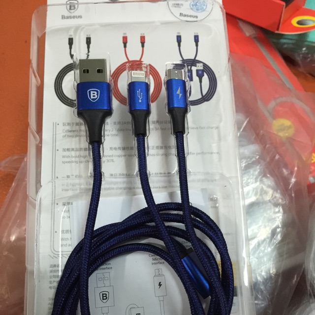 Cáp sạc 2 trong 1 hiệu Baseus