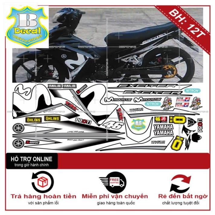 ( Quí khách vui lòng mang ra tiệm cho thợ dán ) Tem EX 2011 MOVISTAR MẪU 2 [Bi Decal]