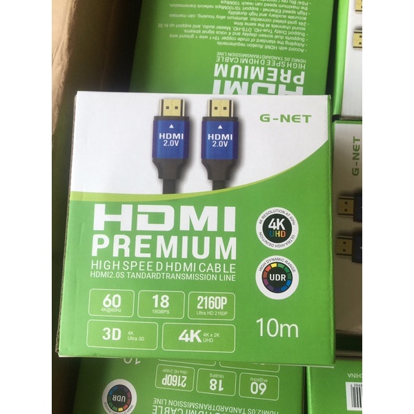 Cáp HDMI GNET 10m chuẩn 2.0 2kx4k