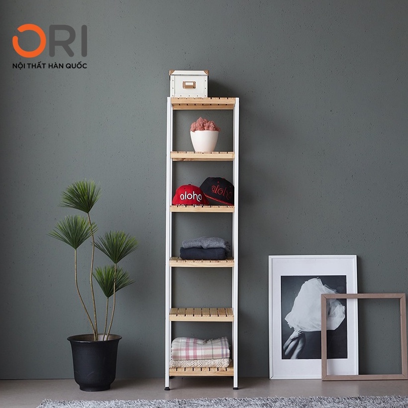 KỆ GỖ KHUNG SẮT TĨNH ĐIỆN ĐA NĂNG 6 TẦNG HÀNG XUẤT KHẨU - IRON SHELF 6F
