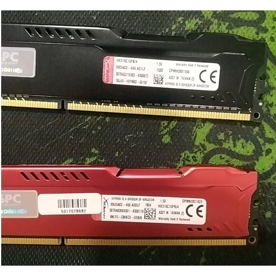 RAM Kingston HyperX Fury Red 4GB DDR3 Bus 1600 tem chính hãng SPC