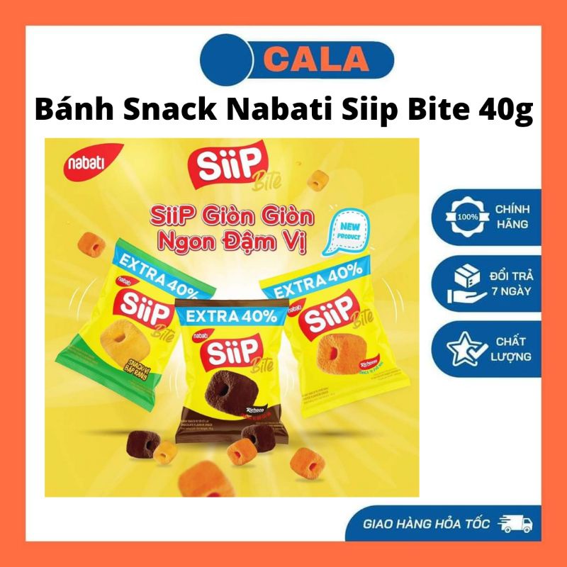 (3 Vị) Bánh Snack Nabati Siip Bite 40g (Socola , Phô mai, Bắp)