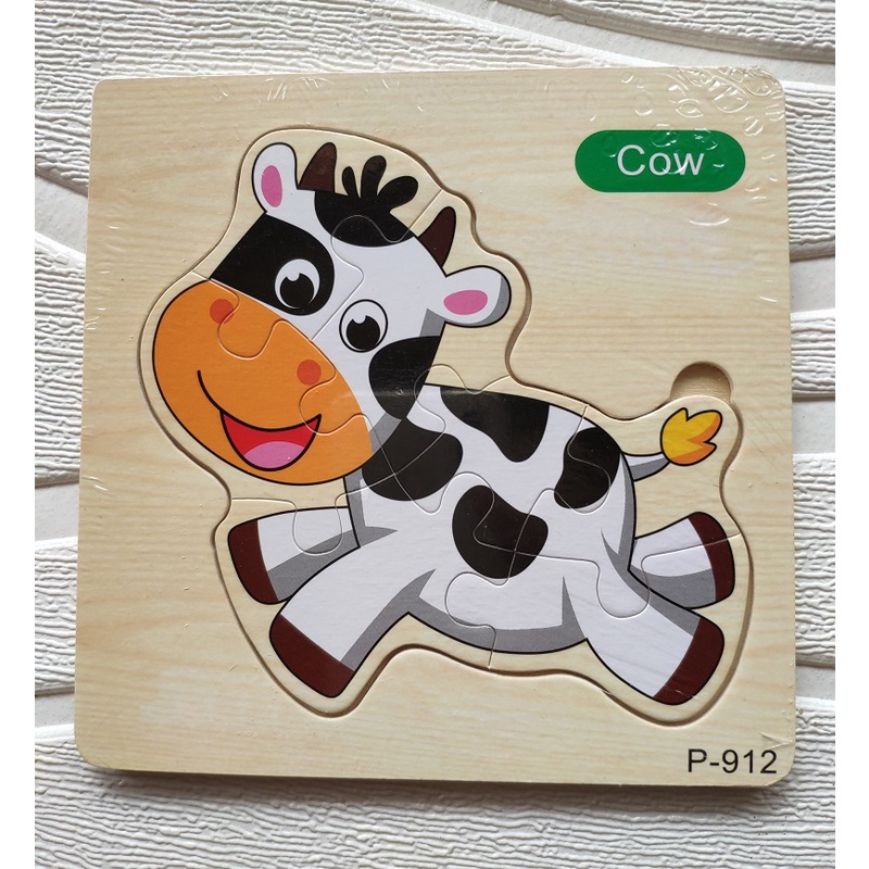 Tranh Ghép Con Vật Bằng Gỗ Cho Bé, Bảng Ghép Hình 3D Bằng Gỗ Cho Bé