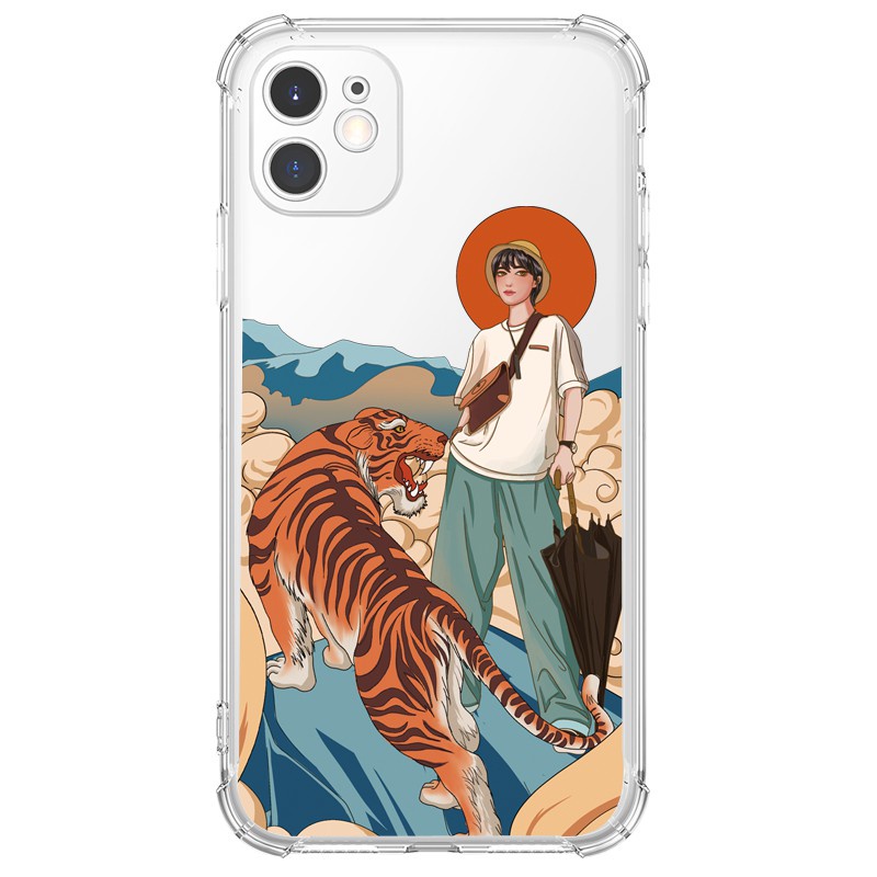 Ốp lưng JURSUE hoạt hình cặp đôi dễ thương đẹp cho iPhone 13 12 11 Pro Max SE 2020 X XR XS ip 8 7 6 6S Plus kute Y211