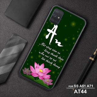 Ốp mặt lưng kính cường lực SAMSUNG GALAXY A51 - A71 in chữ thư pháp tâm đức
