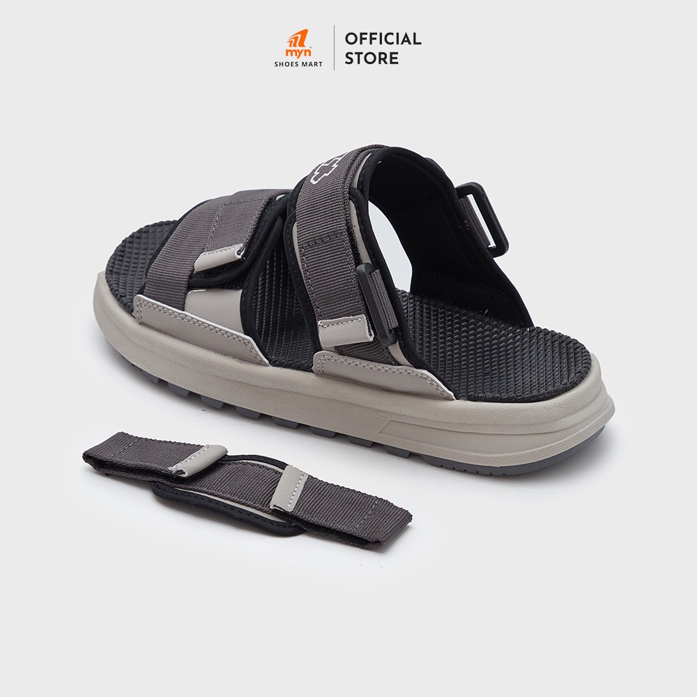 Sandal Unisex ZX 2822 All Grey nam nữ đế EVA Phylon 2 quai bản to phối chéo có đệm chống trơn