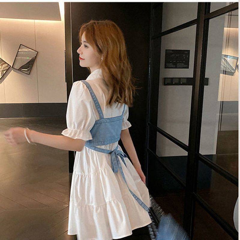Đầm Yếm Jeans Phong Cách Hàn Quốc Xinh Xắn Cho Nữ