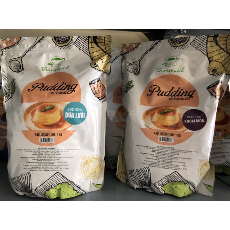 Bột Pudding Barismate trứng, socola, khoai môn..-