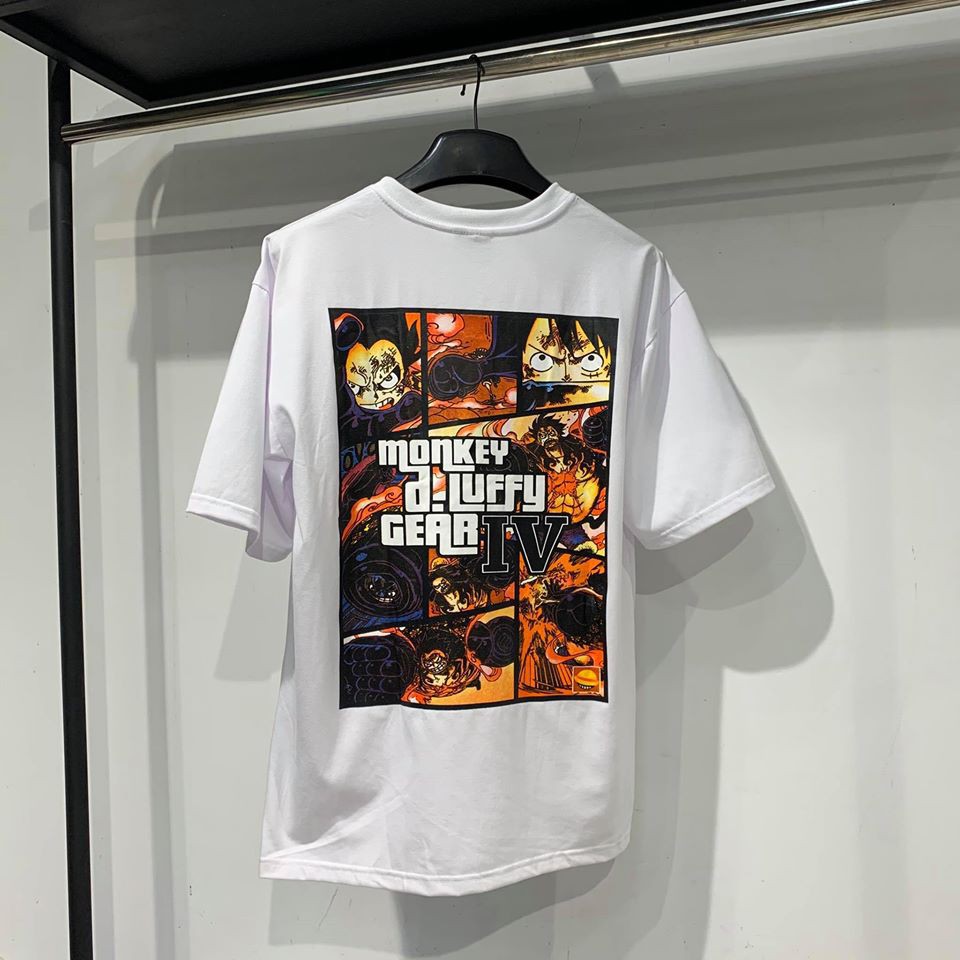 (Ảnh Thật) ÁO THUN Monkey D.Luffy Gear IV (4 màu) - Áo thun cartoon áo phông hoạt hình unisex streetwear streetstyle