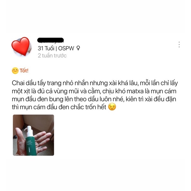 Dầu tẩy trang Peacholic sạch sâu, giảm mụn đầu đen, chăm sóc lỗ chân lông