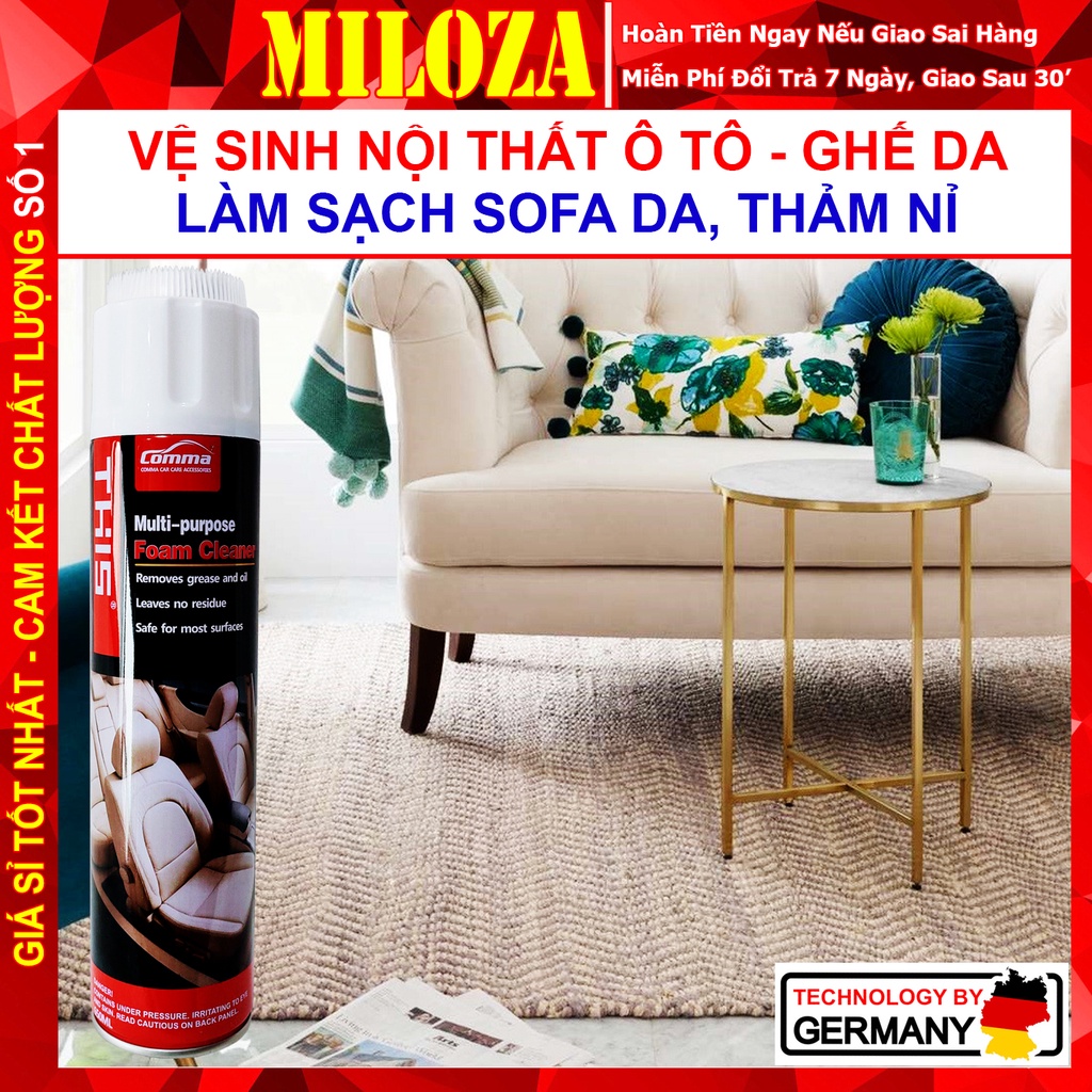 [SIÊU SẠCH] Vệ Sinh Ghế Sofa - Lau Ghế Da, Trần Nỉ, Taplo Xe Hơi - Vệ Sinh Nội Thất Ô tô - THIS Foam Cleaner - MILOZA