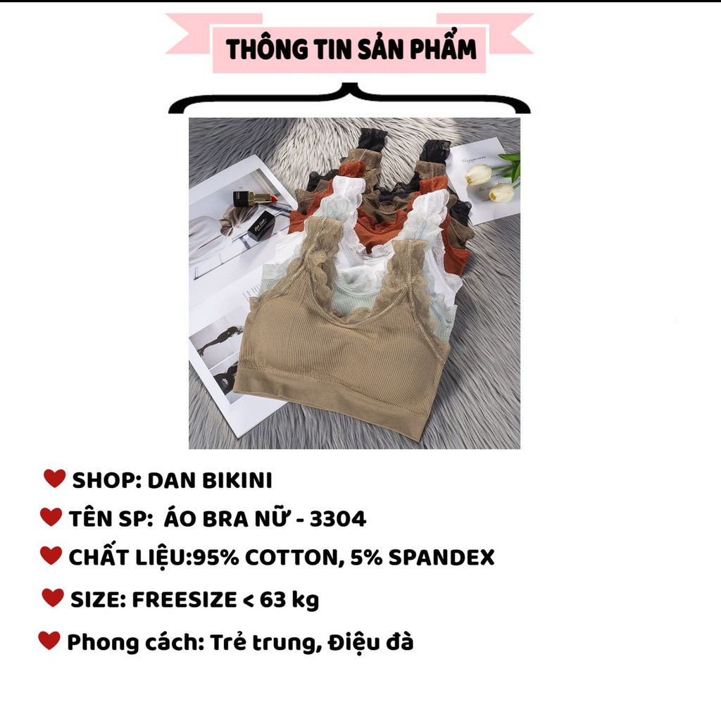 Áo Bra Nữ ❤️FREESHIP❤️ Áo Lót Nữ gân tăm dây viền ren bèo nâng ngực gợi cảm mã 3304 | BigBuy360 - bigbuy360.vn