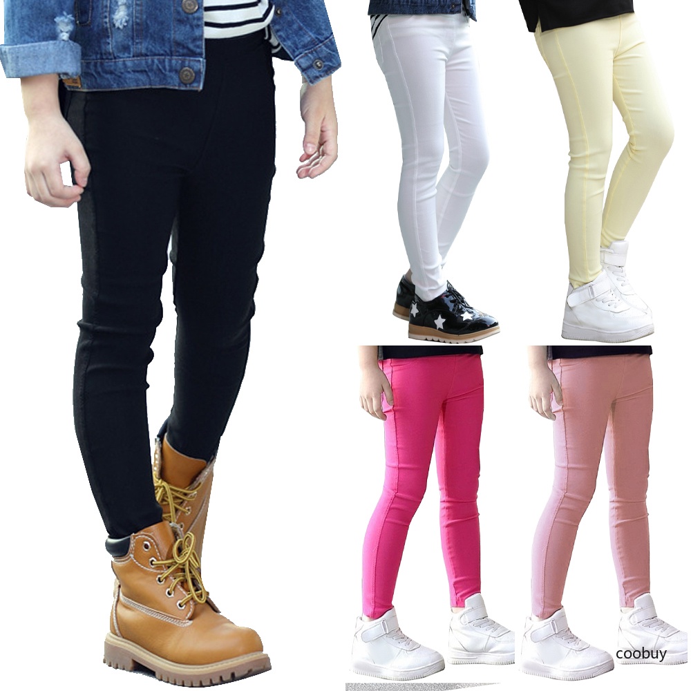 Quần dài leggin màu trơn năng động dành cho bé gái