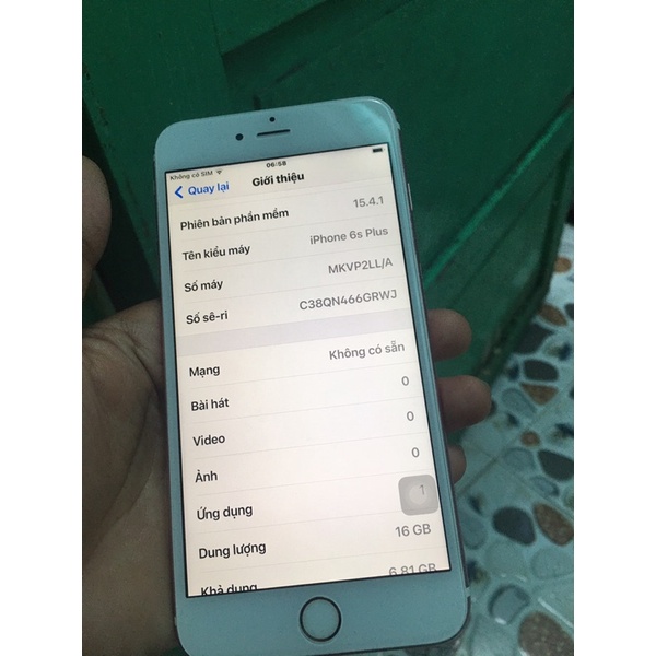 Điện thoại 6SP 16gb lock dùng sim ghép