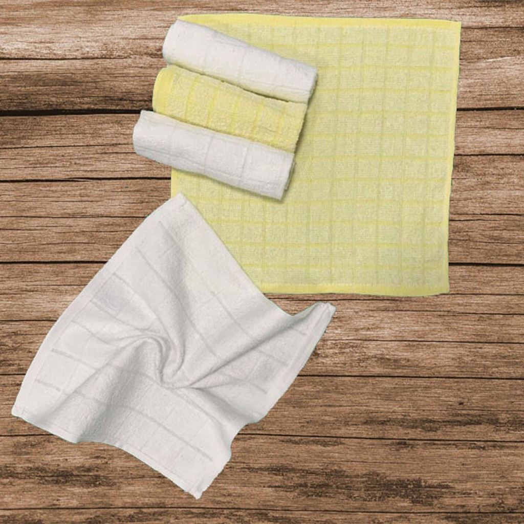 Khăn trắng Mohala chất liệu cotton kích thước 28x28, khăn vuông trắng cao cấp dùng lau đa năng, phục vụ nhà hàng.